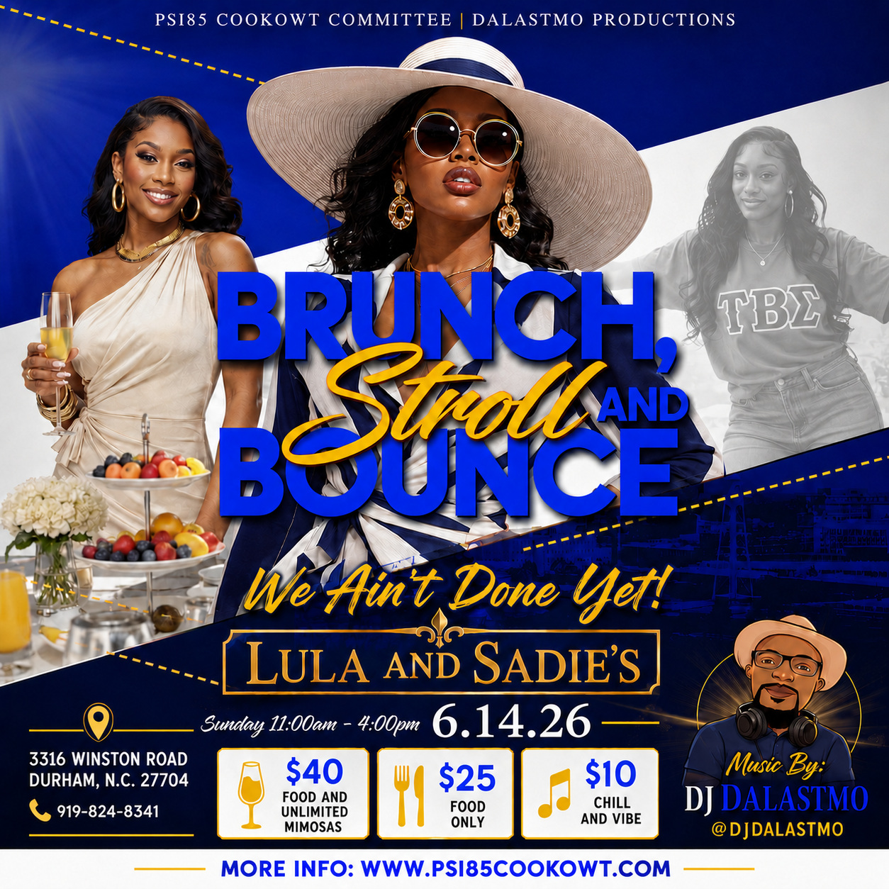 Brunch, Stroll and Bounce flyer